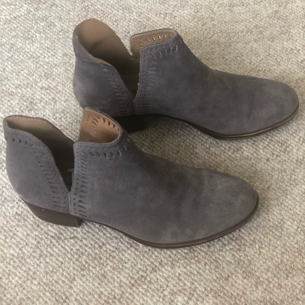 Lucky brand blue grey suede bootie size 8